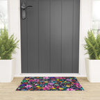 Millefleurs Spring Little Flowers Folky Navy Welcome Mat Gallery Image 3