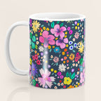 Millefleurs Spring Little Flowers Folky Navy Coffee Mug Gallery Image 3