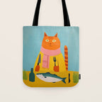 Hungry Cats Fish Feast Tote Bag Gallery Image 1