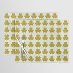 Clovers XIX Chartreuse Botanical Pattern Placemat Gallery Image 1