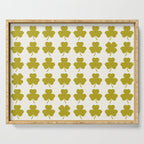 Clovers XIX Chartreuse Botanical Pattern Serving Tray Gallery Image 1