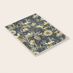 Midnight blue hand-drawn vintage garden  Notebook Gallery Image 3