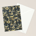 Midnight blue hand-drawn vintage garden  Stationery Card Gallery Image 2