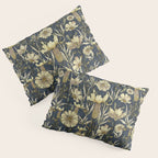 Midnight blue hand-drawn vintage garden  Pillow Sham Gallery Image 3
