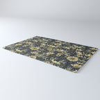Midnight blue hand-drawn vintage garden  Rug Gallery Image 3