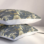 Midnight blue hand-drawn vintage garden  Pillow Sham Gallery Image 3