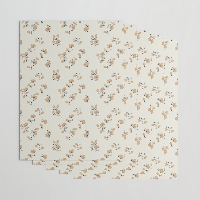 VINTAGE FLORAL NEUTRAL Wrapping Paper Gallery Image 3