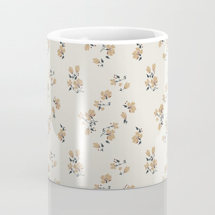 VINTAGE FLORAL NEUTRAL Coffee Mug Gallery Image 4