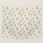VINTAGE FLORAL NEUTRAL Wall Tapestry Gallery Image 4