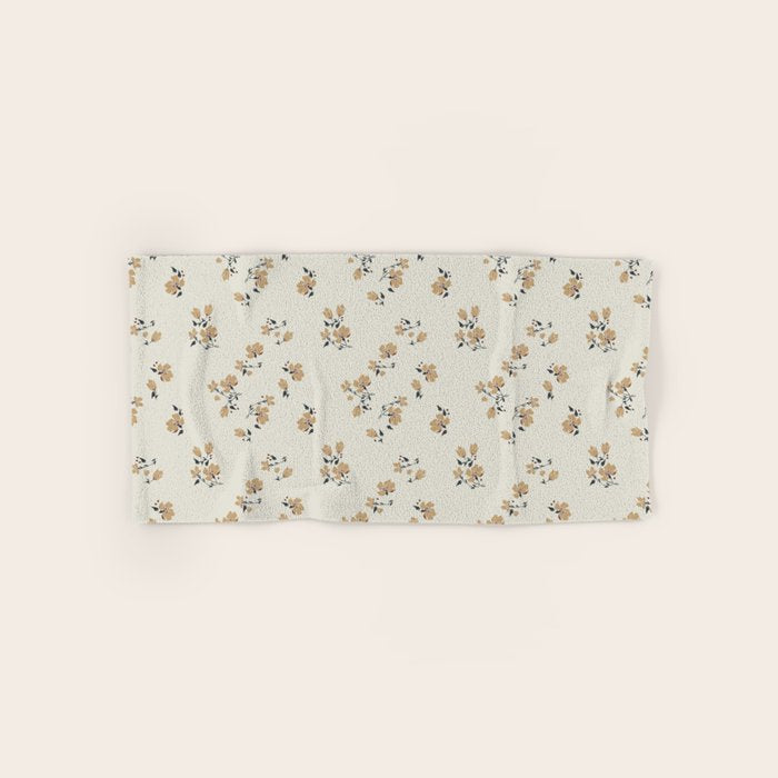 VINTAGE FLORAL NEUTRAL Hand & Bath Towel Gallery Image 1