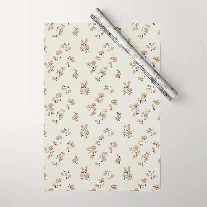 VINTAGE FLORAL NEUTRAL Wrapping Paper Gallery Image 1