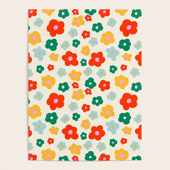 Colorful Ditzy Flowers  Poster Gallery Image 4