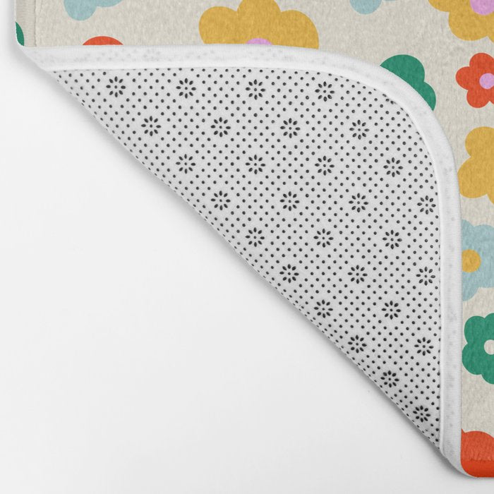 Colorful Ditzy Flowers  Bath Mat Gallery Image 2