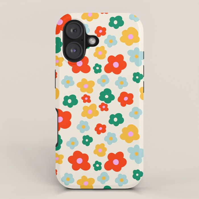 Colorful Ditzy Flowers  iPhone Case Gallery Image 1
