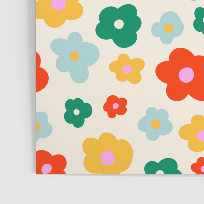 Colorful Ditzy Flowers  Poster Gallery Image 3