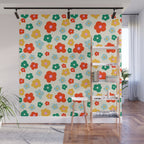 Colorful Ditzy Flowers  Wall Mural Gallery Image 1