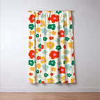Colorful Ditzy Flowers  Window Curtain Gallery Image 3