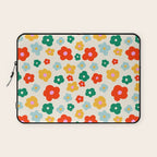 Colorful Ditzy Flowers  Laptop Sleeve Gallery Image 1