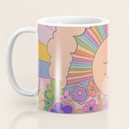 Pastel Retro Hippie Boho Rainbows and Sunshine Poster Coffee Mug Gallery Image 3