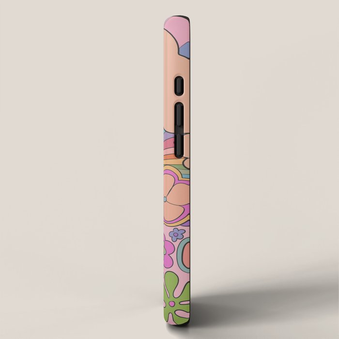 Pastel Retro Hippie Boho Rainbows and Sunshine Poster iPhone Case Gallery Image 2
