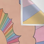 Pastel Retro Hippie Boho Rainbows and Sunshine Poster Wall Tapestry Gallery Image 3