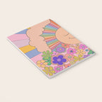 Pastel Retro Hippie Boho Rainbows and Sunshine Poster Notebook Gallery Image 3