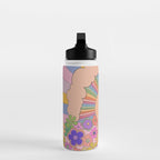 Pastel Retro Hippie Boho Rainbows and Sunshine Poster Water Bottle Gallery Image 3