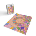 Pastel Retro Hippie Boho Rainbows and Sunshine Poster Jigsaw Puzzle Gallery Image 2