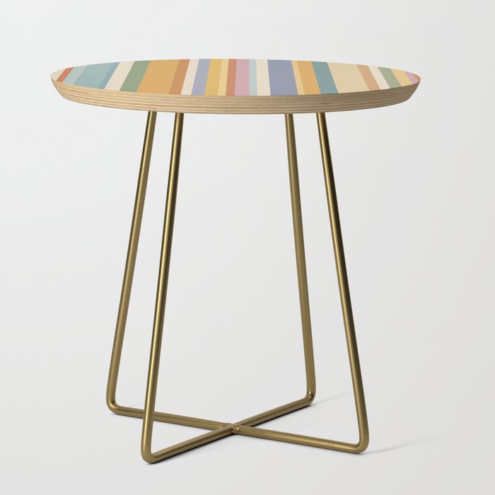 Classic Stripes VI - Vintage Pastel Side Table Gallery Image 1