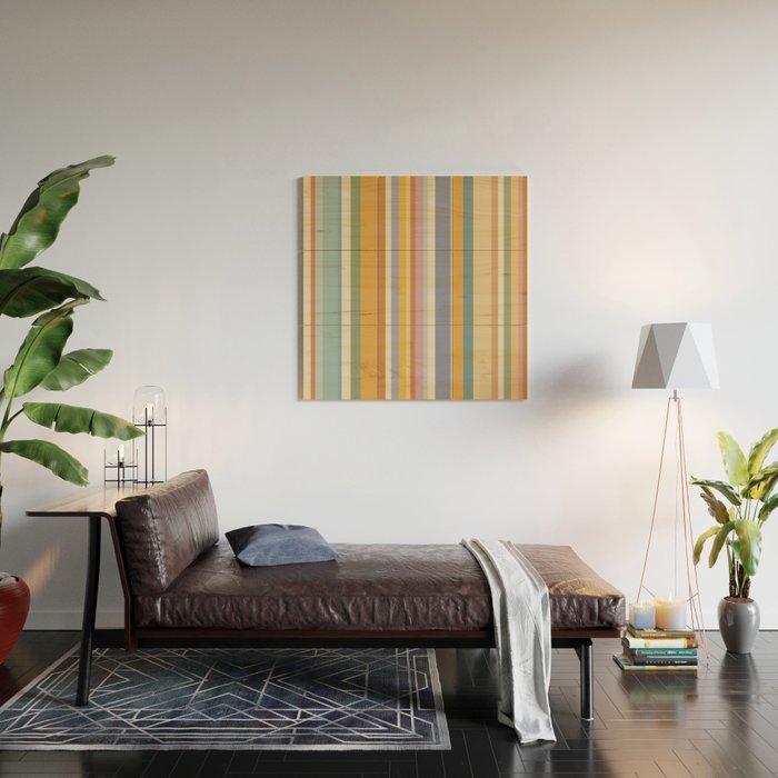 Classic Stripes VI - Vintage Pastel Wood Wall Art Gallery Image 2