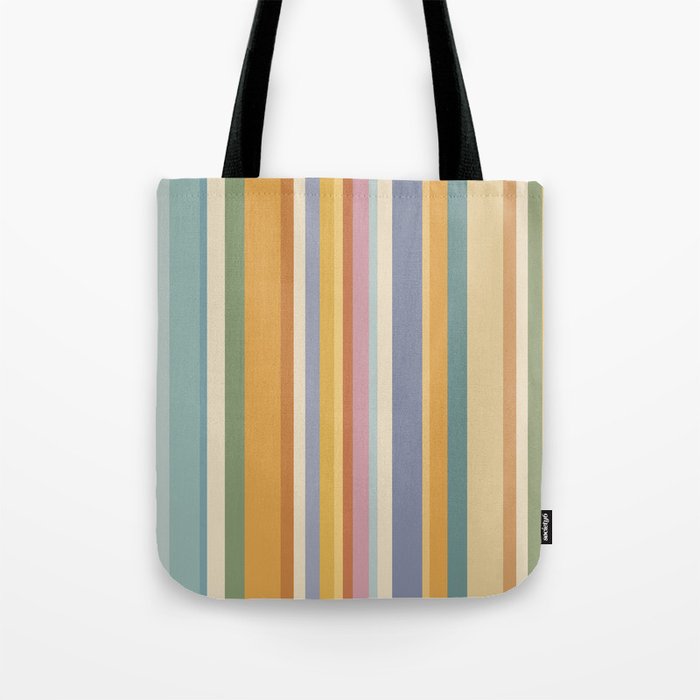 Classic Stripes VI - Vintage Pastel Tote Bag Gallery Image 1