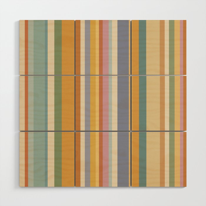 Classic Stripes VI - Vintage Pastel Wood Wall Art Gallery Image 1