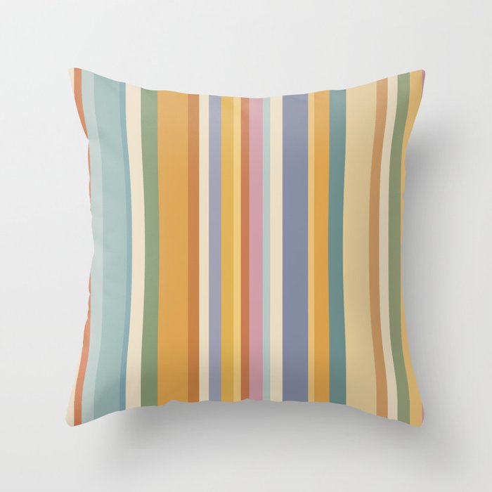 Classic Stripes VI - Vintage Pastel Throw Pillow Gallery Image 6