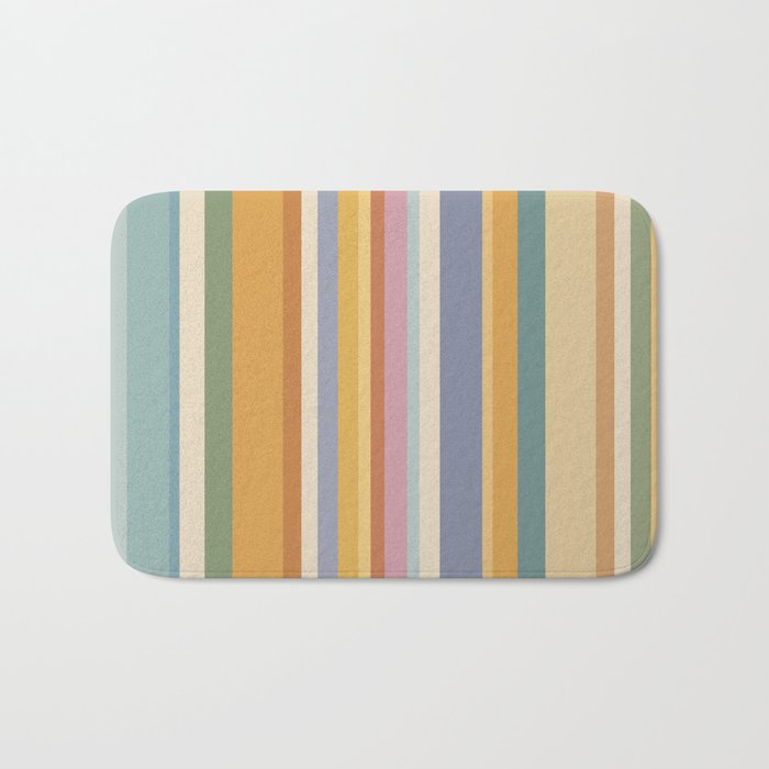Classic Stripes VI - Vintage Pastel Bath Mat Gallery Image 1