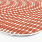Red White Gingham Check Bath Mat Gallery Image 3