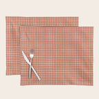 Red White Gingham Check Placemat Gallery Image 1