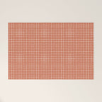 Red White Gingham Check Welcome Mat Gallery Image 1