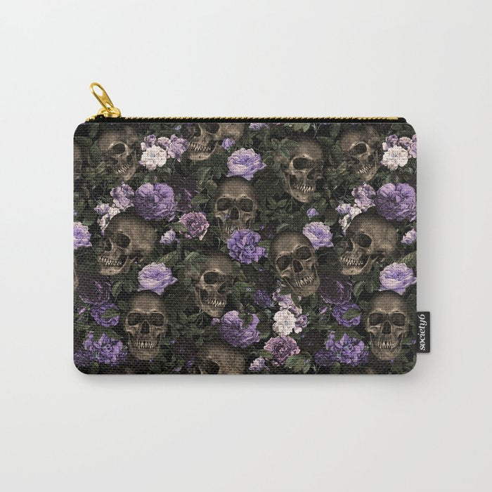 Skull and Rose Garden Carry All Pouch Gallery Image 1