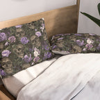 Skull and Rose Garden Pillow Sham Gallery Image 2