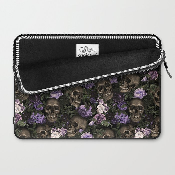 Skull and Rose Garden Laptop Sleeve Gallery Image 2