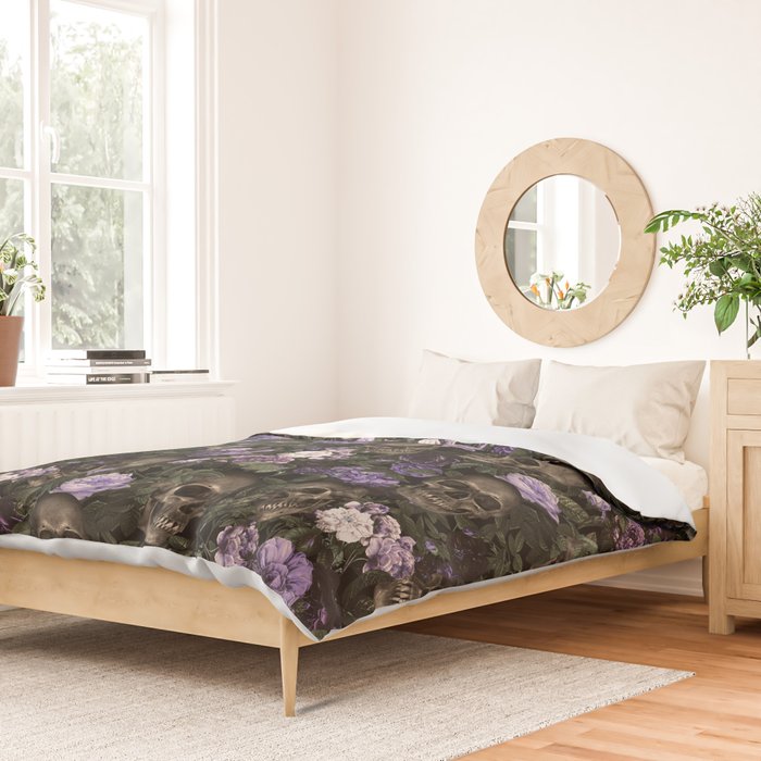 Skull and Rose Garden Duvet Cover Gallery Image 2