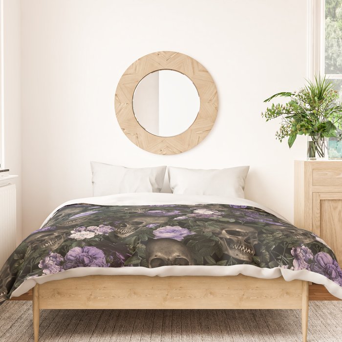 Skull and Rose Garden Duvet Cover Gallery Image 3