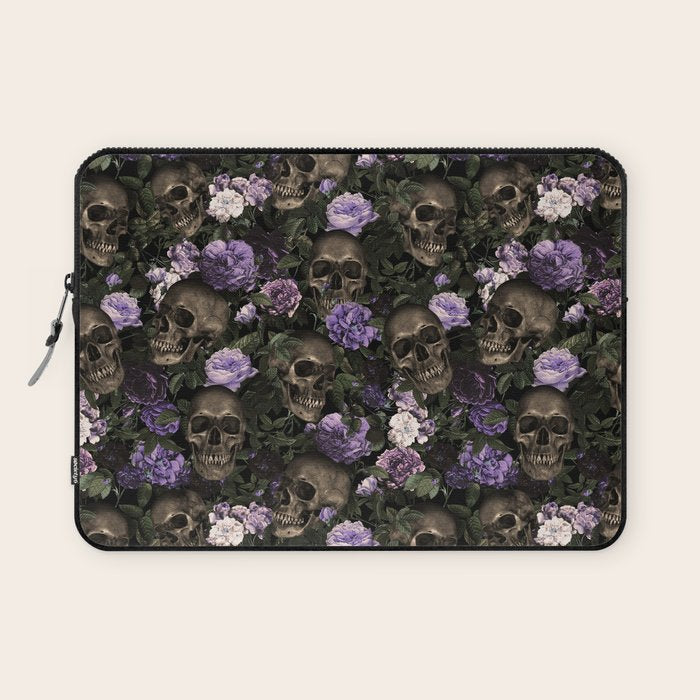 Skull and Rose Garden Laptop Sleeve Gallery Image 1