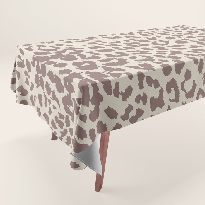 Light Tan Leopard Tablecloth Gallery Image 1