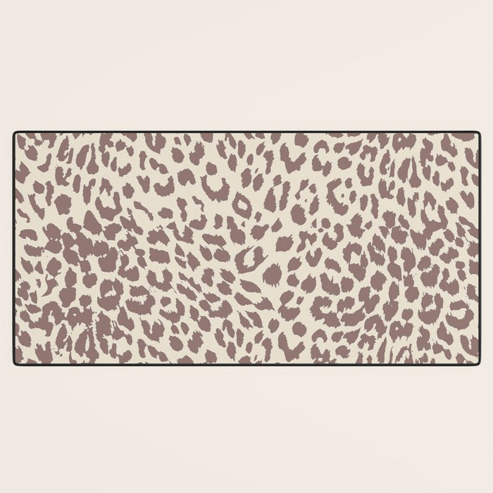 Light Tan Leopard Desk Mat Gallery Image 3