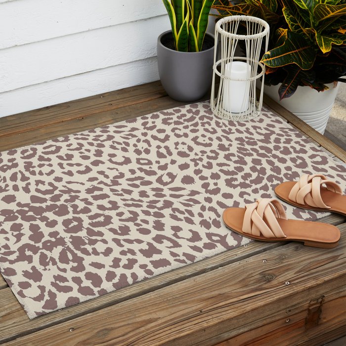 Light Tan Leopard Outdoor Rug Gallery Image 2