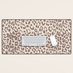 Light Tan Leopard Desk Mat Gallery Image 1