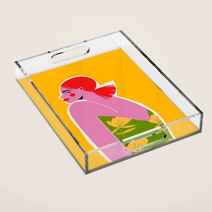 Pink Lady Acrylic Tray Gallery Image 1