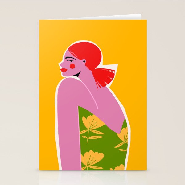 Pink Lady Stationery Card Gallery Image 2