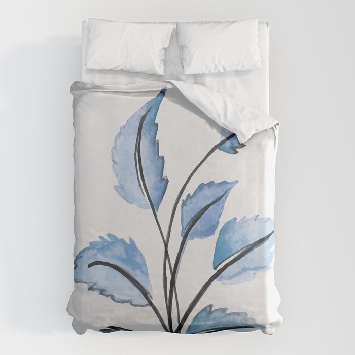 Blue leaves Duvet Cover Gallery Image 6